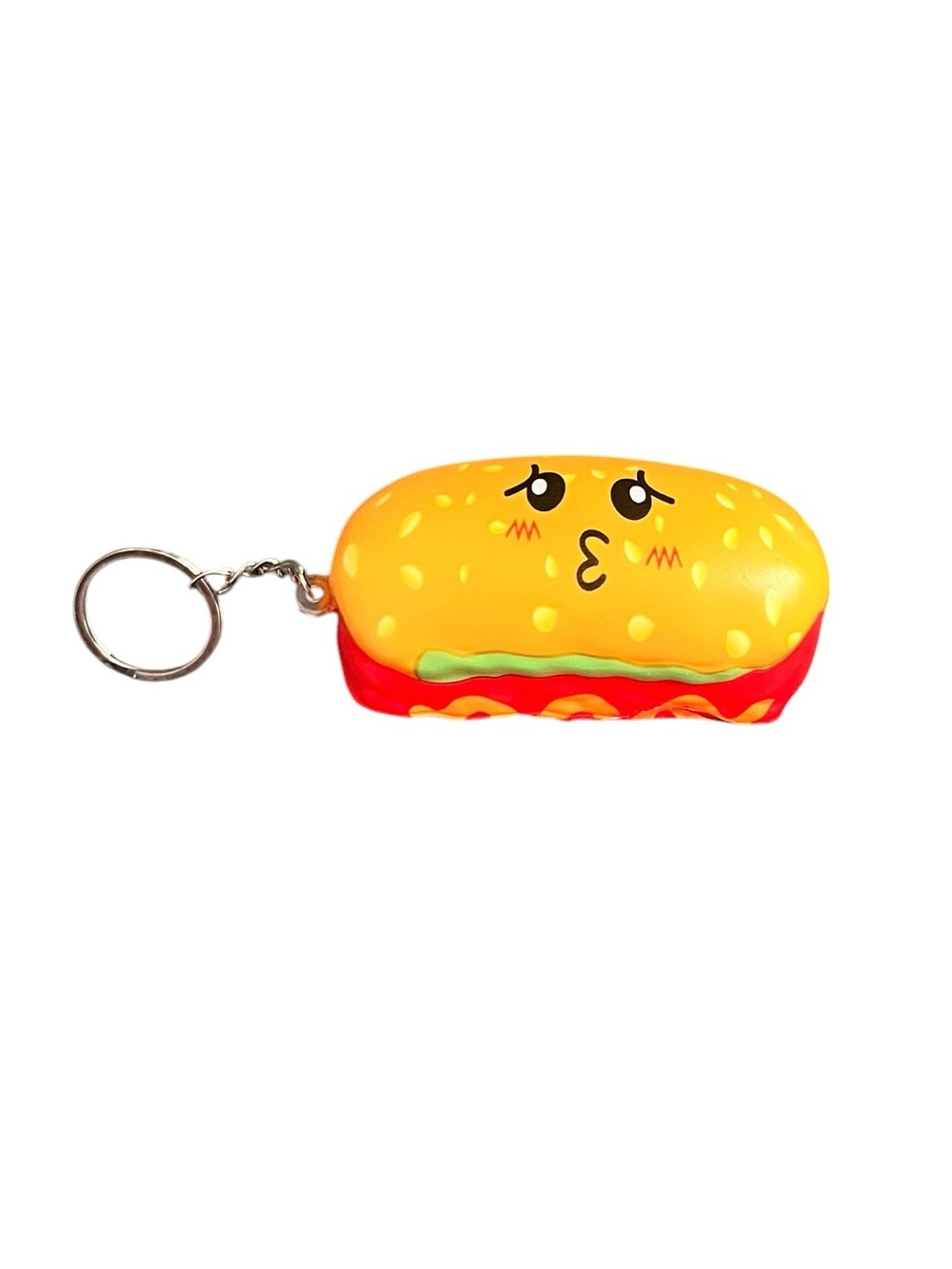 Hot Dog Kiss Face Squishy Toy Best Seller Stress Relief Fidget Device Keychain